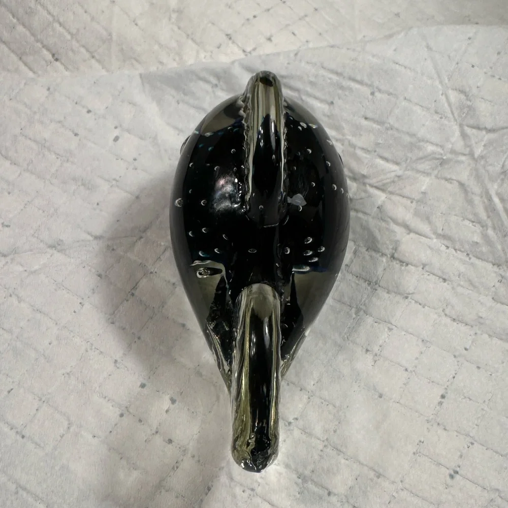 1970's Hand Blown Glass Fish Paperweight Figurine